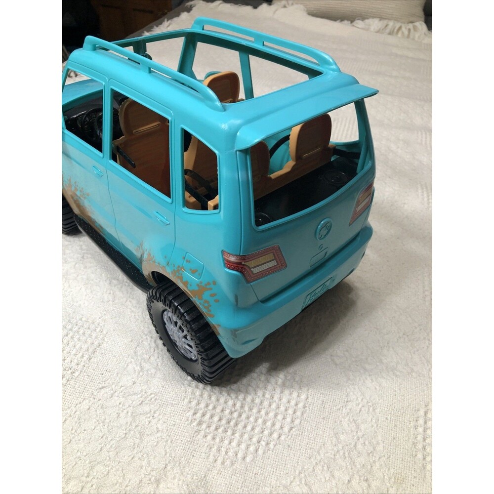 Barbie Mattel SUV Jeep Camping Fun 2016 Teal Off Road Mudding Car For 11.5” Doll - Picture 12 of 14